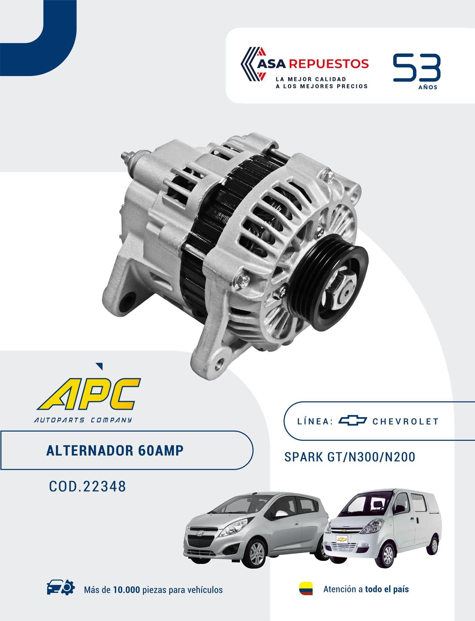 Alternador 60 AMP Chevrolet