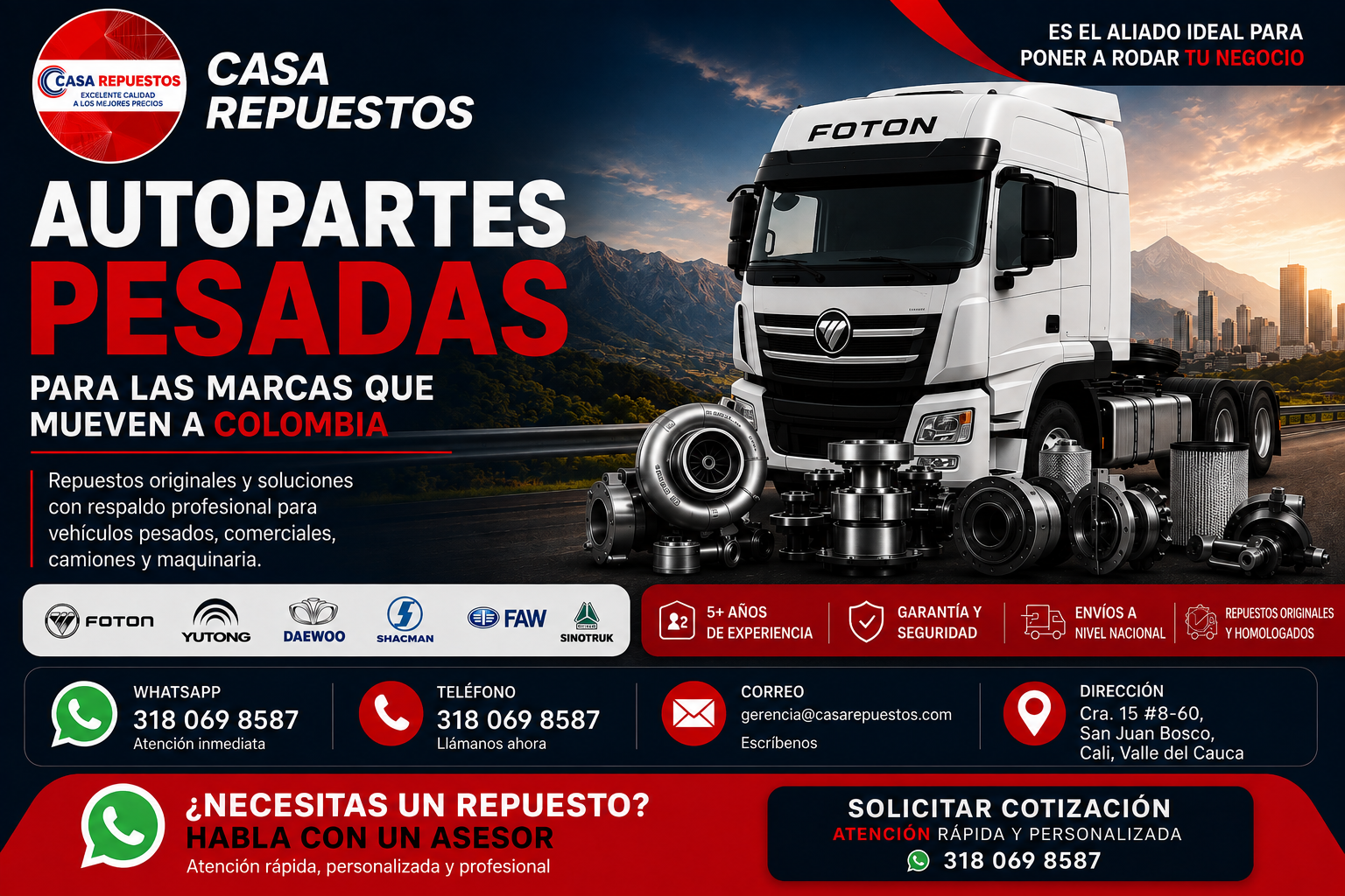 Casa Repuesto, autopartes pesadas y asesoría